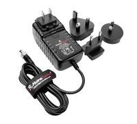 Alvin's Cables Blocco adattatore di alimentazione DC AC 100 V-240 V 12 V 3 A universale Wall Plug Charger 5,5 x 2,5 mm per Atomos Ninja V, Blackmagic Video Assist,Smallhd,con UK EU AU US PLIGS 2 M/6,6