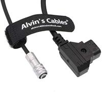 Alvin's Cables BMPCC4K BMPCC 4K a D-Tap Cavo di Alimentazione per Blackmagic Cinema Camera Pocket 4K Gold Mount V Battery Mount Weipu 2 Pin Femmina a P-Tap (D-tap con luce)