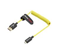 Alvin's Cables Cavo a spirale intrecciato ultra sottile 8K 2.1 Micro HDMI a HDMI per Nikon ZR|Sony A7RIII A7M3|Canon R5M6|Atomos Ninja V,cavo HDMI ad alta velocità 8K@60Hz 4K@120Hz per FUJIFILM X-T4