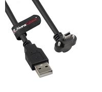 Alvin's Cables Cavo da USB 2.0 tipo A a mini USB ad angolo alto, spaziatura a doppia vite da 15 mm per fotocamera industriale Daheng, catena di resistenza ad alta flessibilità schermata, porta