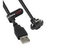 Alvin's Cables Cavo da USB 2.0 tipo A a mini USB con angolo di bloccaggio verso il basso, spaziatura a doppia vite da 15 mm per fotocamera industriale Daheng, catena di resistenza ad alta flessibilità