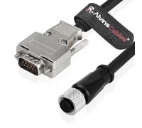 Alvin's Cables Cavo dati M12 A-Code 12 pin femmina a DB15 trigger di alimentazione per sistemi di visione Cognex in-Sight Sensor CCB-PWRIO-MOD-05, High Flex 3 m