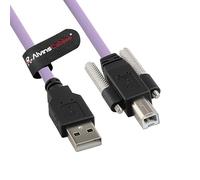 Alvin's Cables Cavo dati USB 2.0 da tipo A a USB-B a blocco a vite per macchina fotografica industriale di visione, stampante e Scanner, catena trascinante ad alta flessibilità schermata, 1 m/3,3 ft