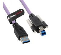 Alvin's Cables Cavo dati USB 3.0 da tipo A a USB-B a blocco a vite per macchina fotografica industriale di visione, stampante e Scanner, catena trascinante ad alta flessibilità schermata, 5 m/16,4 ft