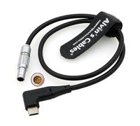Alvin's Cables Cavo di alimentazione ad angolo retto PD USB-C tipo C a 2 pin maschio, cavo di ricarica rapida per DJI Ronin, Tilta, Teradek, SmallHD, Z-CAM per fotocamere monitor, 45 cm