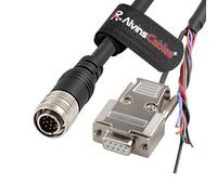 Alvin's Cables Cavo di controllo Keyence Power IO per Scanner SR-2000/SR-1000, Hirose a 12 pin a D-Sub 9 pin, compatibile con OP-87527/87528/87529, catena di trascinamento ad alta flessibilità 1m