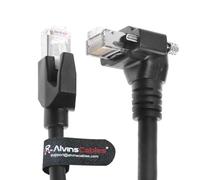 Alvin's Cables Cavo di visione gige Vertical RJ45 Lock vite Industrial Ethernet Cavo schermato CAT6A Drag-Chain HATO-FLEX,compatibile con Cognex Keyence Basler HikVision Camera 3,3 piedi giù angolo