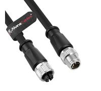 Alvin's Cables Cavo Ethernet M12 X-Code 8 pin maschio a femmina Cat6a schermato per Cognex Basler Keyence fotocamera industriale High Flex Drag-Chain 5 m