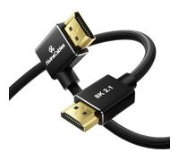 Alvin's Cables cavo HDMI 2.1 8K, 1 m, 48 Gbps ad alta velocità | 8K60/4K120, HDR, VRR, eARC; per Atomos Ninja V, Portkeys BM5, Canon, Z CAM, Sony FX/FS/A7SIII