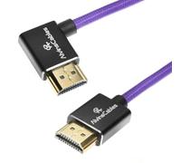 Alvin's Cables Cavo HDMI 2.1 8K per monitor Atomos Ninja V, per Sony FS5 FS7, BMPCC, per fotocamera Canon C300 C500, 8K@60Hz 4K@120Hz 48Gbps Cavo a spirale intrecciato ad alta velocità Viola