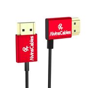 Alvin's Cables Cavo HDMI 8K 2.1 48Gbps ad alta velocità Φ2,4mm ultra sottile HDMI 8K @60Hz 4K @120Hz per Canon C70, per Sony A7 A9, Blackmagic Camera, Atomos, SmallHD, angolo retto su dritto 45cm