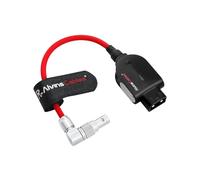 Alvin's Cables Cavo Smart-Dtap a 0B a 2 pin maschio ad angolo retto rotante per Blackmagic Pyxis|SmallRig, cavo rosso ultra morbido, 15 cm|6 pollici