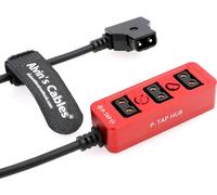 Alvin's Cables Cavo splitter D-tap P-Tap HUB Cavo splitter Dtap maschio a 3 porte D tap femmina con filettature per telecamere CAM ARRI RED Z Batteria TILTA Steadicam IDX V-Mount