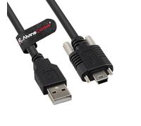 Alvin's Cables Cavo USB 2.0 tipo A a mini USB con serratura a doppia vite da 13 mm per telecamera industriale IDS, catena di trazione ad alta flessibilità schermata, 1 m/3,3 piedi