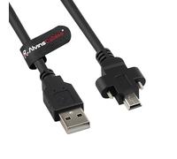 Alvin's Cables Cavo USB 2.0 tipo A a Mini USB con serratura a doppia vite da 15 mm per telecamera industriale Daheng, catena di trazione ad alta flessibilità schermata, porta bombata, 3 m/9,84 piedi