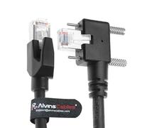 Alvin's Cables Cavo visione gige Vertical RJ45 Lock vite Industrial Ethernet Cavo schermato CAT6A Drag-Chain HATO-FLEX, compatibile Cognex Keyence Basler Camera 9,48piedi sinistro angolo
