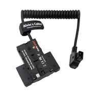Alvin's Cables D-Tap - Batteria fittizia NP-F a doppia faccia a forma di croce con cavo di alimentazione USB-C PD per Atomos| SmallHD Monitor, trasmissione wireless, NP-F550| F570| F770| F970 Cavo a