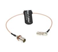 Alvin's Cables DIN 1.0/2.3 Angolo Retto a BNC Femmina HD SDI 75 Ohm RG179 Cavo per Blackmagic HyperDeck Shuttle 30CM
