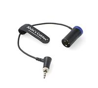 Alvin's Cables Low-Profile Cavo Audio per Sennheiser-EK-2000 XLR 3-pin Maschio a Locking-3.5mm-TRS Cavo Bilanciato ad Angolo Retto per Dispositivi Audio 633 688 Zaxcom Zoom Blu