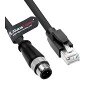 Alvin's Cables M12 4 Pin a RJ45 Ethernet Industriale Cavo 4 Posizionare D-Coded Rete Cavo CAT5 Cavo Schermato 1M