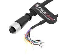 Alvin's Cables M12 A-Code 12 PIN Femminile Aperto Cavo I/O Potenza Aperta per fotocamera industriale Cognex,automazione industriale,Attuatore sensore,cavo schermato ad Alta Flessione 26.2ft/8m