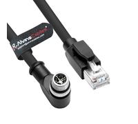 Alvin's Cables M12 X-Code 8 pin maschio a RJ45 Cavo Ethernet per fotocamera keyense Cognex,Cavo Cat6A elevato per l'automazione industriale,Modulo Bus Terrain,robotica,Angolo retto 26.2ft/8m