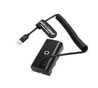 Alvin's Cables USB-C Type-C PD a NP-F550 Dummy Battery Cavo di alimentazione a spirale per Sony NP-F550| F770| F570| F970 Atomos Ninja V| Shinobi| Monitor Shogun 7