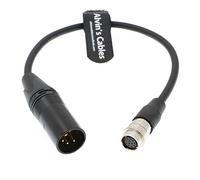Alvin's Cables XLR 4 Pin Maschio a 12 Pin Hirose Femmina Cavo di Alimentazione per Camera Lens Servo 12V XLR Femmina Uscita 35CM