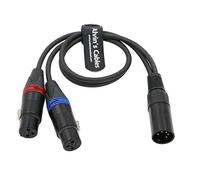 Alvin's Cables XLR 5 pin maschio a 2 XLR 3 Pin femmina Dual Track segnale audio Cavo per la macchina fotografica Arri
