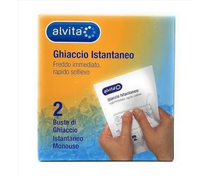 Alvita Compress Termico Terapico, Ghiaccio Istantaneo Freddo Immediato, 2 Pezzi, Materiale Gel, Stile Cold Therapy, Rectangular, No Straps, Single-Use