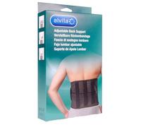 Alvita Fascia di Sostegno Lombare Regolabile Colore Nero Taglia 1 (80-100 cm)
