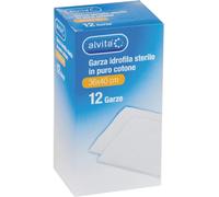 Alvita Garza Idrofila Sterile In Puro Cotone 36 x 40 cm 12 Pezzi
