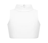 Alvivi Crop Top da Danza Classica per Bambina Ragazza Tank Top Collo a Lupetto Stage Reggiseno Top Sportivo da Yoga Ginnastica Palestra Dancewear Avorio 7-8 Anni