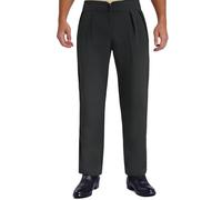 Alvivi Pantaloni da Ballo Sala Professionale Uomo Pantalone a Vita Alta Danza Classica Abbigliamento da Danza Standard Sala Samba Rumba Tango Pattinaggio Artistico Nero XL