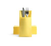 Alvotex CHIC Airlaid - 50 tovaglioli usa e getta, in tessuto, 39 x 40 cm, colore: giallo