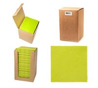 Alvotex Chic Airlaid - 100 tovaglioli da cocktail, piegati a 1/4, in tessuto, usa e getta, colore kiwi, 20 x 20 cm