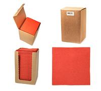 Alvotex Chic Airlaid 100 tovaglioli da cocktail, piegati a 1/4, tovagliolo usa e getta, colore rosso, 20 x 20 cm