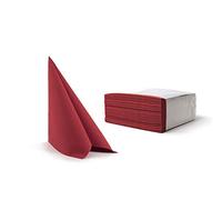 Alvotex Chic Airlaid 50 - Tovaglioli USA e Getta in similtessuto, di Alta qualità, Airlaid, Borgogna, 40 x 40 cm