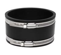 alwaiiz Manicotto flessibile in gomma diametro interno 150 mm, manicotto in gomma con fascette in acciaio inox, connettore per tubo di ventilazione, filtro a carbone