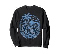 Always Aloha Tropical Sunset Wave Palm Tree Island Vibes Felpa