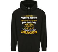 Always Be Yourself Divertente Dragon Fantasia Bambini Felpa con Cappuccio