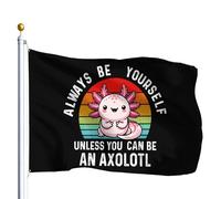 Always Be Yourself Unless You Can Be An Axolotl Funny Bandiera Vacanza 90X150Cm Colorato Stagionale Bandiera Da Esterno Bandiere Per Soggiorno Decorazione Sport