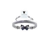 Always Believe in Yourself Braccialetto a farfalla carino braccialetti con ciondoli a farfalla per donne regolabile corda intrecciata braccialetto farfalla portafortuna braccialetto coordinato