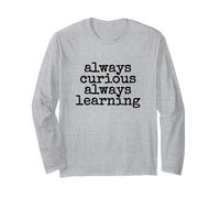 Always Curious, Always Learning. Wanderlust. Maglietta da viaggio. Maglia a Manica