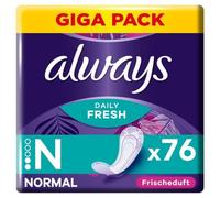 Always Dailies - Salvaslip da donna Fresh & Protect Normal (76 assorbenti), confezione giga, con profumo sottile, traspirante, flessibile e confortevole, con nucleo assorbente