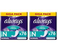 Always Daily Fresh - Salvaslip da donna Normal, 76 leghe, senza profumo (Confezione da 2)