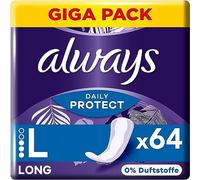 Always Daily Protect Long Panty Liners - Unscented, 64 Pcs, prodotto per uso quotidiano