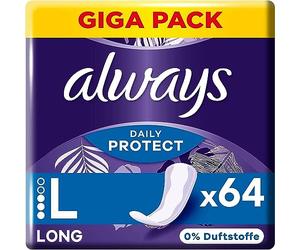 Always Daily Protect Long Panty Liners - Unscented, 64 Pcs, prodotto per uso quotidiano