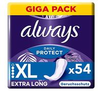 Always Daily Protect - Salvaslip da donna Extra Long (54 rilegature), con profumo fresco, adatto a tutte le forme di slip, traspiranti, flessibili
