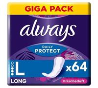 Always Daily Protect - Salvaslip lungo, 64 pezzi, con profumo fresco, comfort con nucleo assorbente